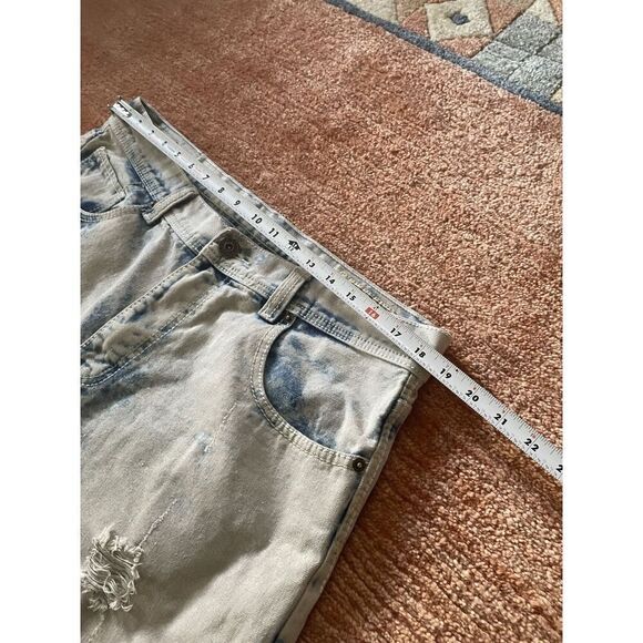 Attitude Gold AG Men’s Shorts Brooklyn Fit Blue Slim Distressed Size 36 - Picture 7 of 11